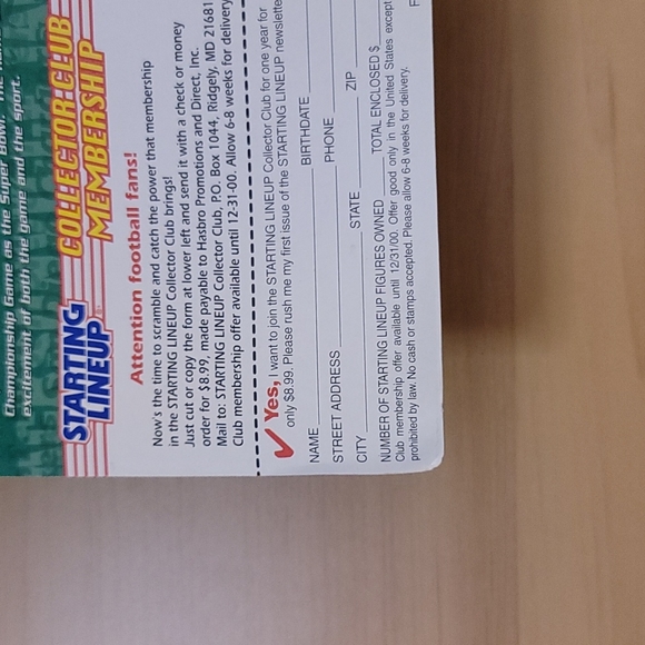 NFL Jamal Anderson Starting Lineup 1999 Football 2000 Extended Series Brand New - Picture 3 of 3